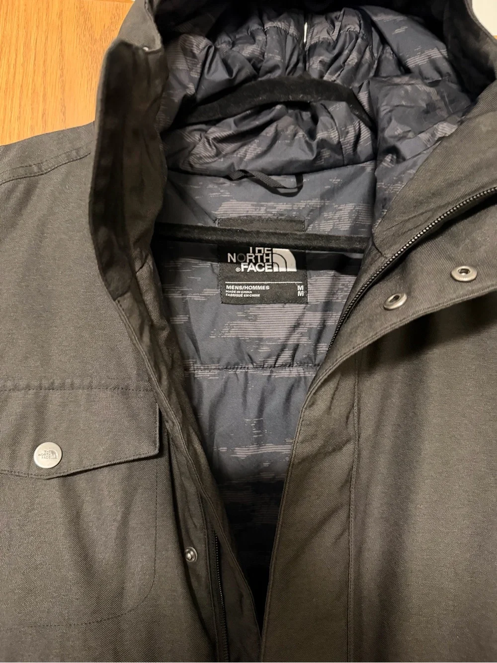 The North Face Black Hooded Military-Style Field Jacket